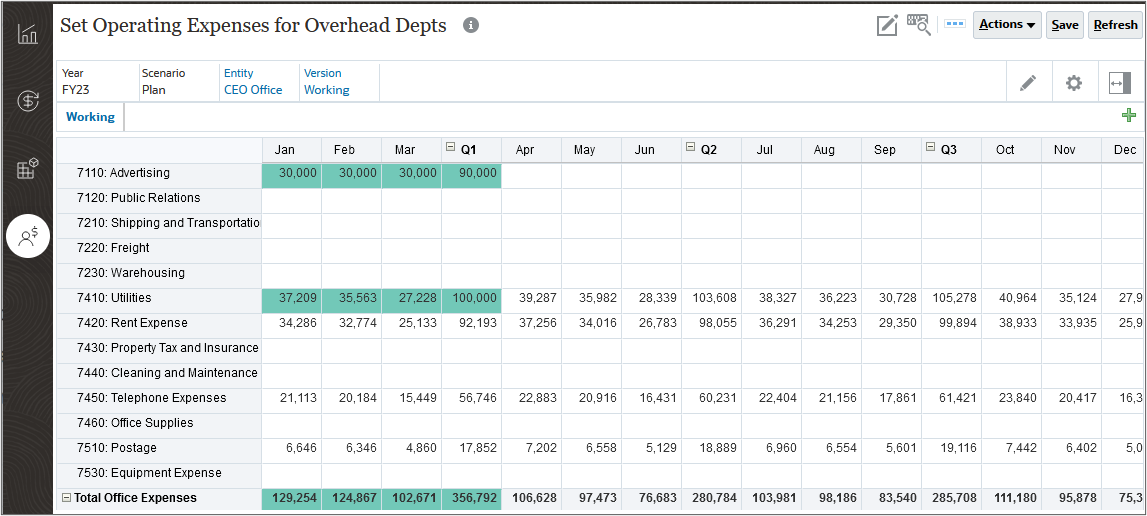 Set Operating Expenses for Overhead Departments Form After Save